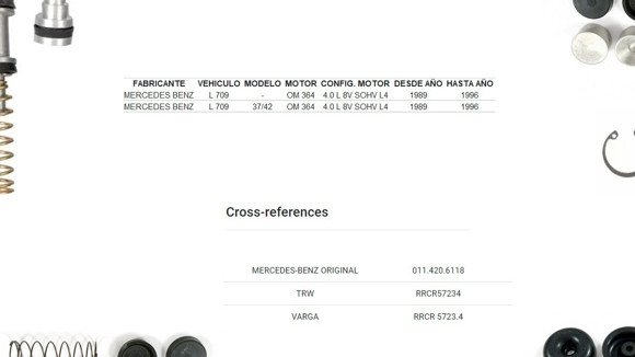 Imagen de JGO REP CILINDRO RUEDA TRAS M-BENZ 709/L812/912 28,57MM